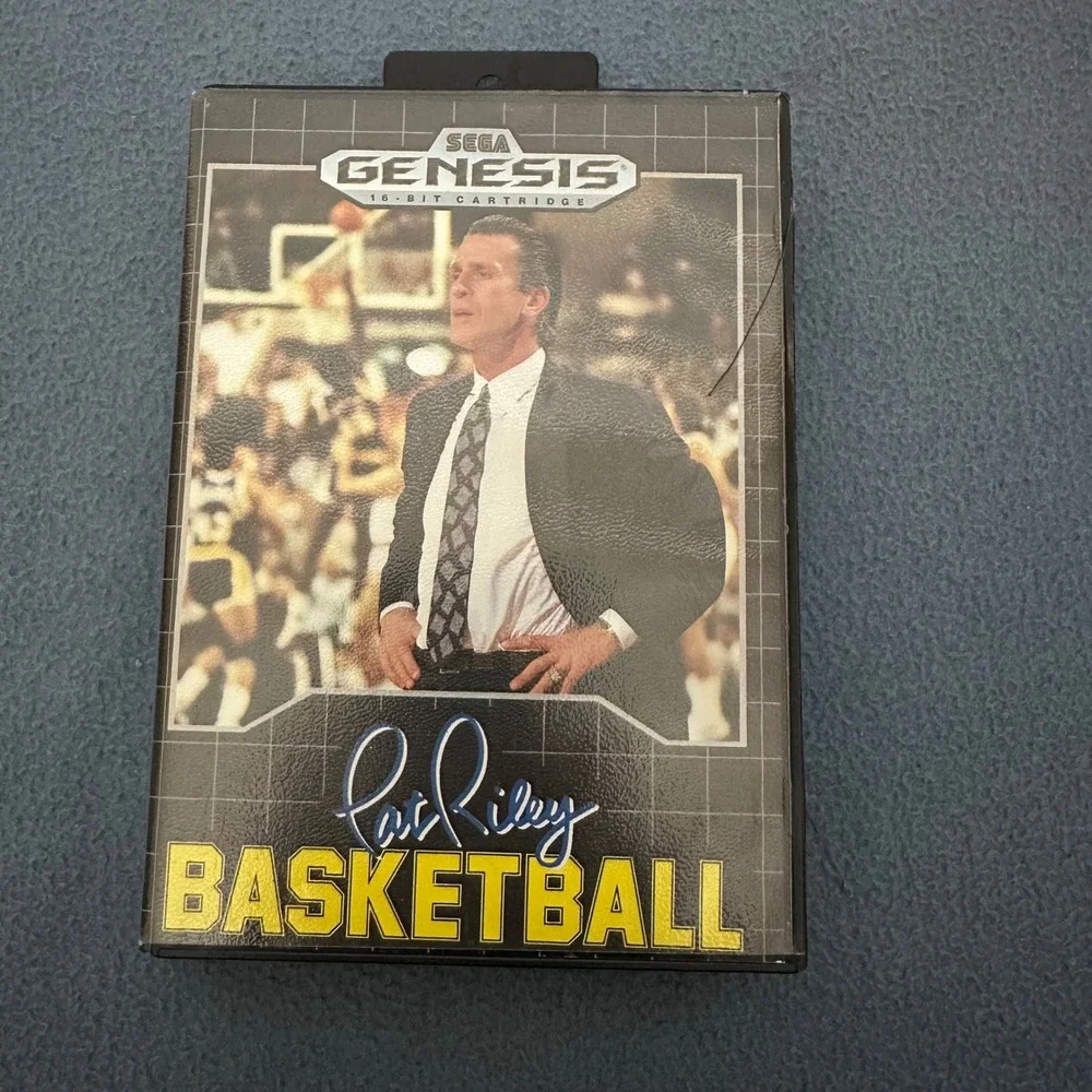 Pat Riley Basketball Sega Genesis 1990 CIB Complete With Manual 16-Bit Game
